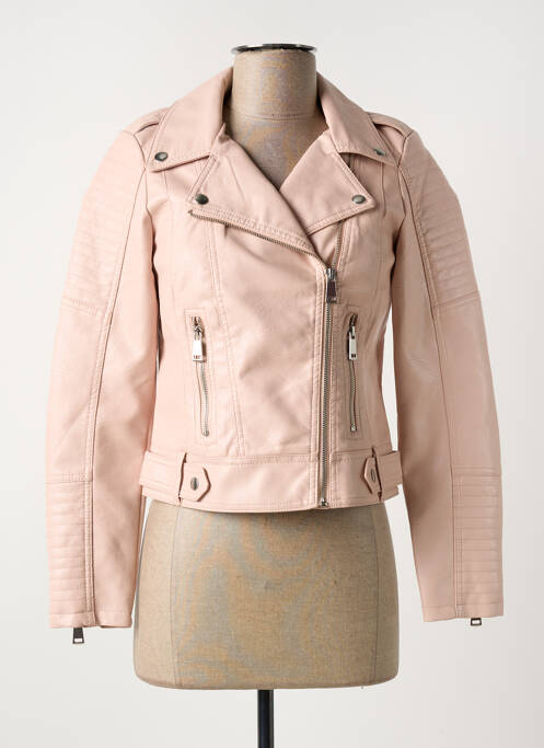 Veste simili cuir rose VERO MODA pour femme