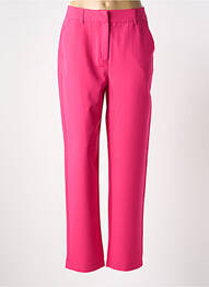 Pantalon droit tissage popeline taille haute rose VERO MODA femme