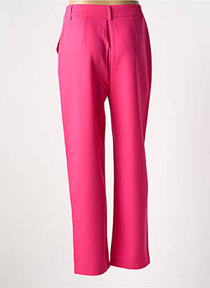 Pantalon droit tissage popeline taille haute rose VERO MODA femme