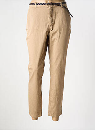 Pantalon chino tissage popeline taille normale marron VERO MODA femme