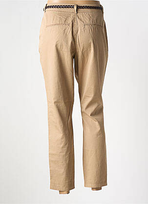 Pantalon chino tissage popeline taille normale marron VERO MODA femme