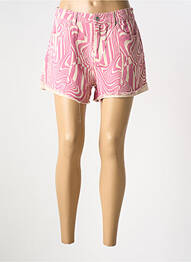 Short tissage denim taille haute rose NOISY MAY femme