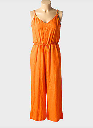 Combi-pantalon fermeture boutonnée au dos fines bretelles orange VERO MODA femme