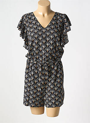 Combishort tissage popeline manches courtes noir VERO MODA femme