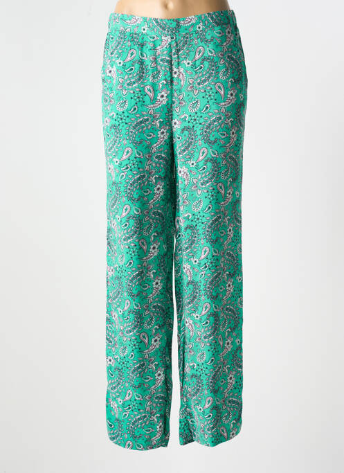 Pantalon droit tissage popeline taille normale vert VERO MODA femme