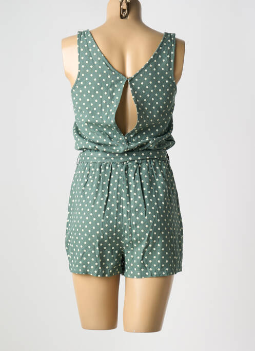 Combishort fermeture boutonnée au dos sans manche vert VERO MODA femme