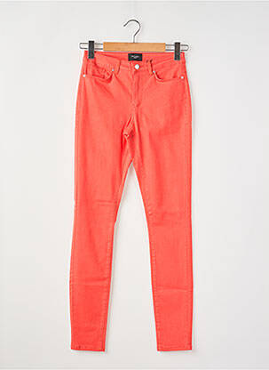 Pantalon slim broderie rivets taille normale rouge VERO MODA femme