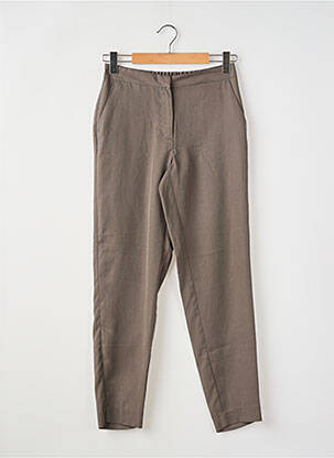 Pantalon large fermeture zippée sous rabat boutonné taille normale marron VERO MODA femme