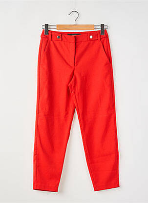 Pantalon 7/8 tissage popeline taille normale rouge VERO MODA femme