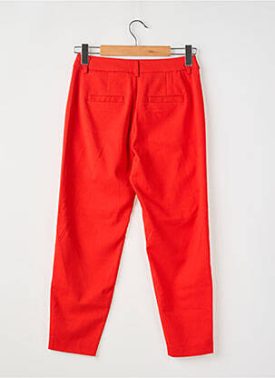 Pantalon 7/8 tissage popeline taille normale rouge VERO MODA femme