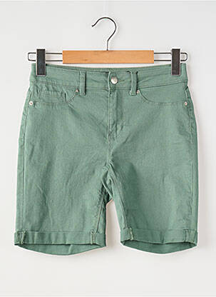 Short fermeture zippée sous rabat boutonné taille normale vert fonce VERO MODA femme