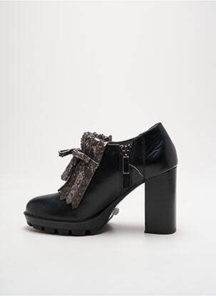 Derbies tissage satiné talon de 7 à 9cm noir PERLATO femme