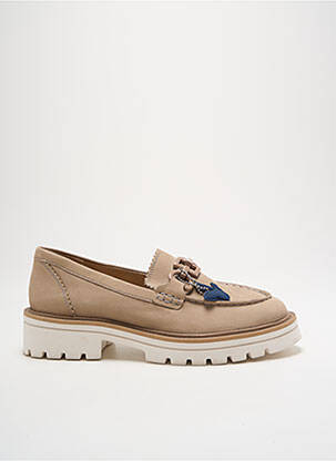 Mocassins nubuck talon de 4 à 6cm beige CAPRICE femme