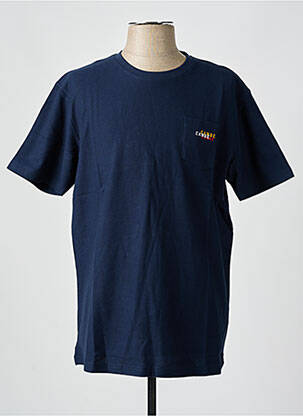 T-shirt coupe droite manches courtes bleu CAMBERABERO homme