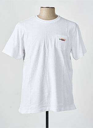 T-shirt broderie manches courtes blanc CAMBERABERO homme
