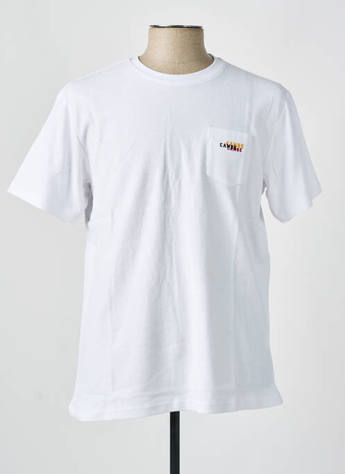 T-shirt broderie manches courtes blanc CAMBERABERO homme