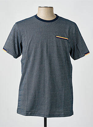 T-shirt coupe droite manches courtes bleu CAMBERABERO homme