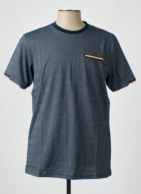 T-shirt coupe droite manches courtes bleu CAMBERABERO homme