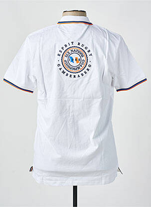 Polo coupe droite manches courtes blanc CAMBERABERO homme