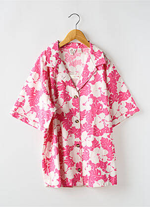 Chemisier col chemisier manches courtes rose ROXY GIRL fille
