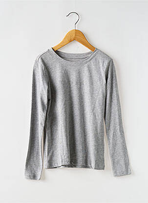 T-shirt coupe droite manches longues gris TEDDY SMITH fille