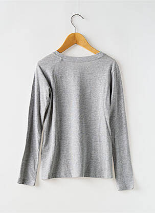 T-shirt coupe droite manches longues gris TEDDY SMITH fille