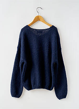 Pull resserrée sur le bas manches longues bleu TEDDY SMITH fille