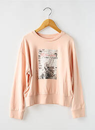T-shirt col rond manches longues rose TEDDY SMITH fille