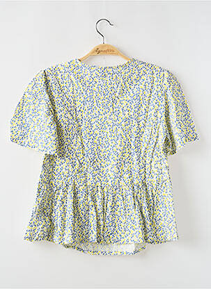Blouse imprimé fantaisie manches courtes jaune TEDDY SMITH fille