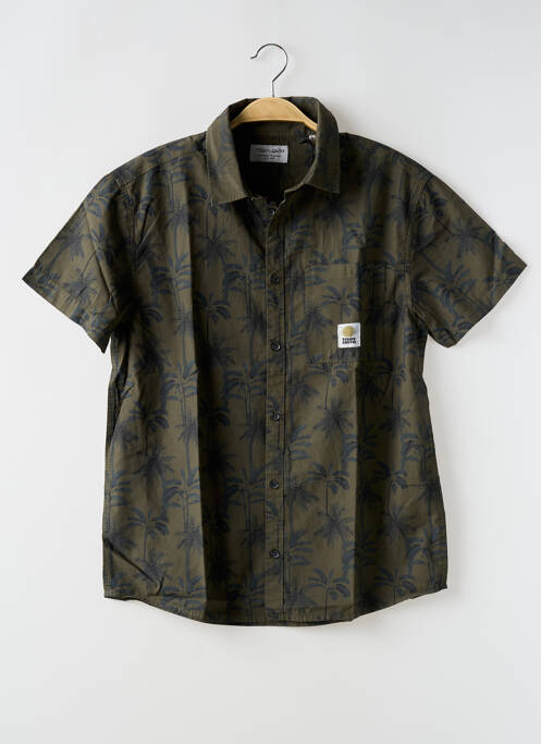 Chemise manches courtes imprimé fantaisie vert TEDDY SMITH garcon