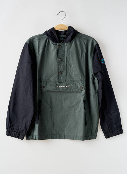 Coupe-vent poches a capuche vert QUIKSILVER garcon