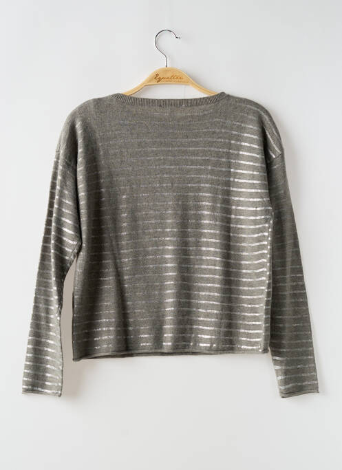 Pull coupe droite manches longues gris TEDDY SMITH fille