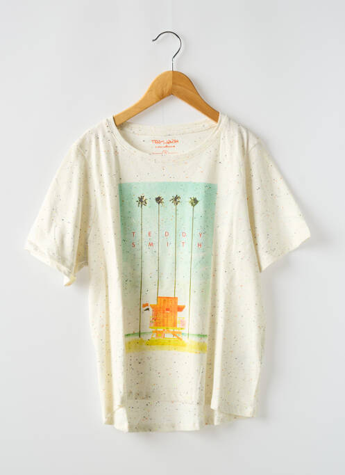T-shirt coupe droite manches courtes beige TEDDY SMITH femme