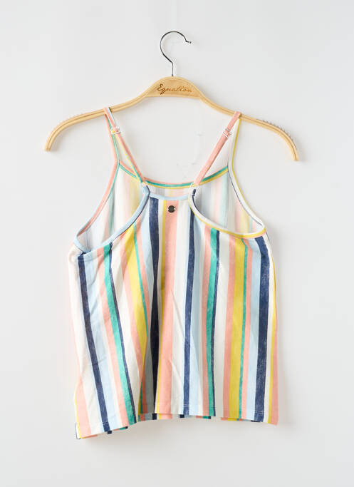 Top coupe droite fines bretelles blanc ROXY GIRL fille