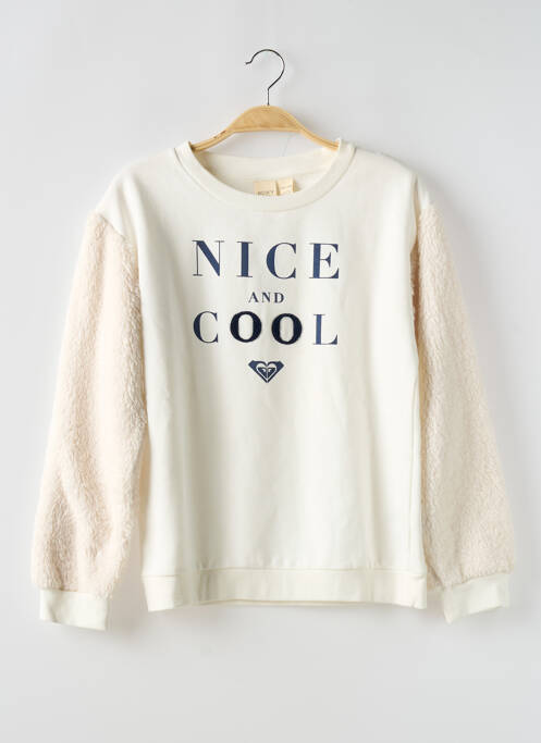 Sweat-shirt blanc ROXY GIRL pour fille