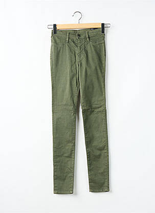 Pantalon slim tissage popeline vert TEDDY SMITH fille