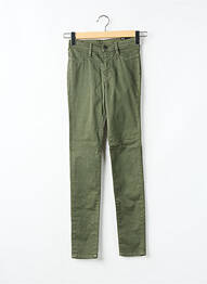 Pantalon slim tissage popeline vert TEDDY SMITH fille
