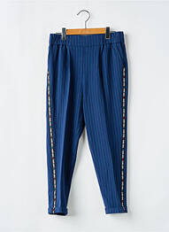 Pantalon slim tissage popeline taille élastique bleu TEDDY SMITH fille