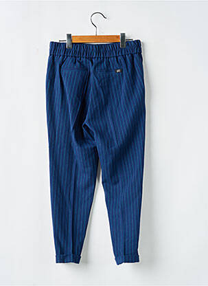 Pantalon slim tissage popeline taille élastique bleu TEDDY SMITH fille