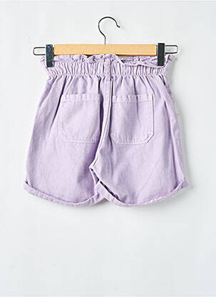 Short tissage denim taille élastique violet TEDDY SMITH fille