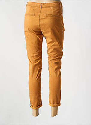 Pantalon chino fermeture zippée sous rabat boutonné taille normale marron TEDDY SMITH femme