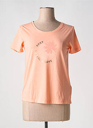 T-shirt sérigraphie manches courtes orange ROXY femme