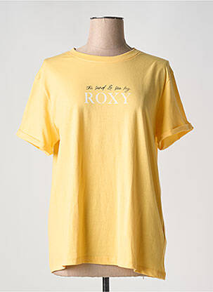 T-shirt coupe droite manches courtes jaune ROXY femme