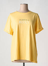 T-shirt coupe droite manches courtes jaune ROXY femme
