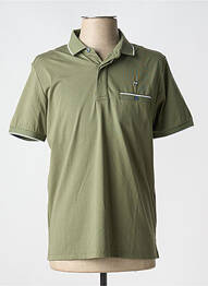 Polo tissage jersey manches courtes vert REVER MILE homme