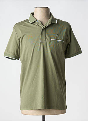 Polo tissage jersey manches courtes vert REVER MILE homme