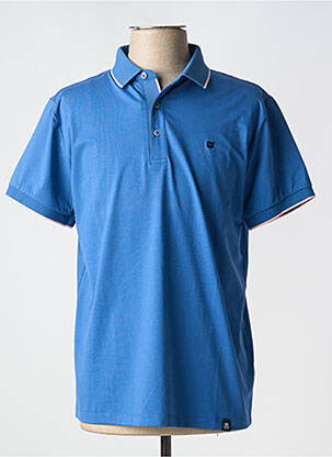 Polo tissage jersey manches courtes bleu REVER MILE homme