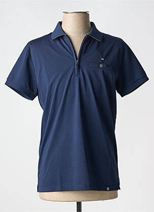 Polo stretch manches courtes bleu REVER MILE homme
