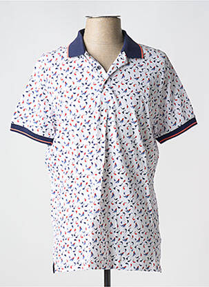 Polo stretch manches courtes blanc REVER MILE homme