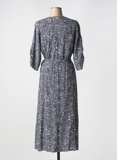 Robe longue imprimé fantaisie manches 3/4 bleu TEDDY SMITH femme